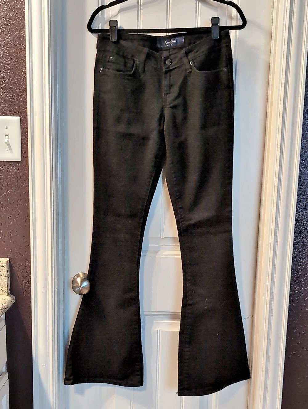 Jessica Simpson Flare Jeans Black Waist 27